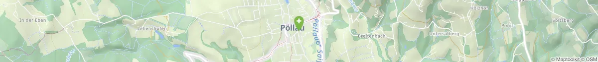 Kartendarstellung des Standorts für Apotheke Zum schwarzen Adler in 8225 Pöllau